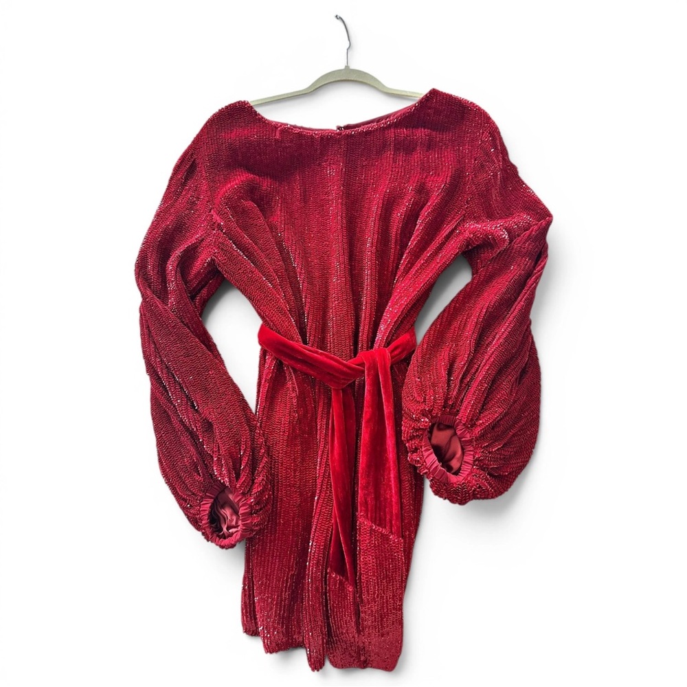 RETROFETE red long sleeve mini dress